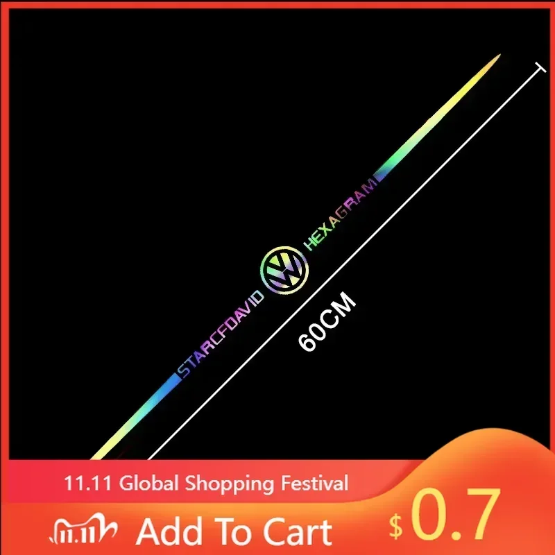 For VW New 60cm Laser Car Windshield Sticker Auto Body Decals for Volkswagen Golf MK4 MK6 MK7 Jetta Touareg Beetle Passat Polo
For VW New 60cm Laser Car Windshield Sticker Auto Body Decals for Volkswagen Golf MK4 MK6 MK7 Jetta Touareg Beetle Passat Polo