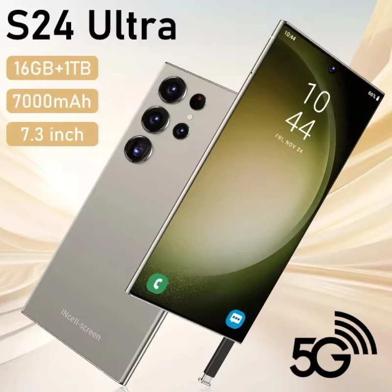 New Brand S24 Ultra Mobile Phones 7.3 HD SmartPhone Original 16GB+4TB 4G/ 5G Dual Sim Celulares Android Unlocked 7000mAh
New Brand S24 Ultra Mobile Phones 7.3 HD SmartPhone Original 16GB+4TB 4G/ 5G Dual Sim Celulares Android Unlocked 7000mAh