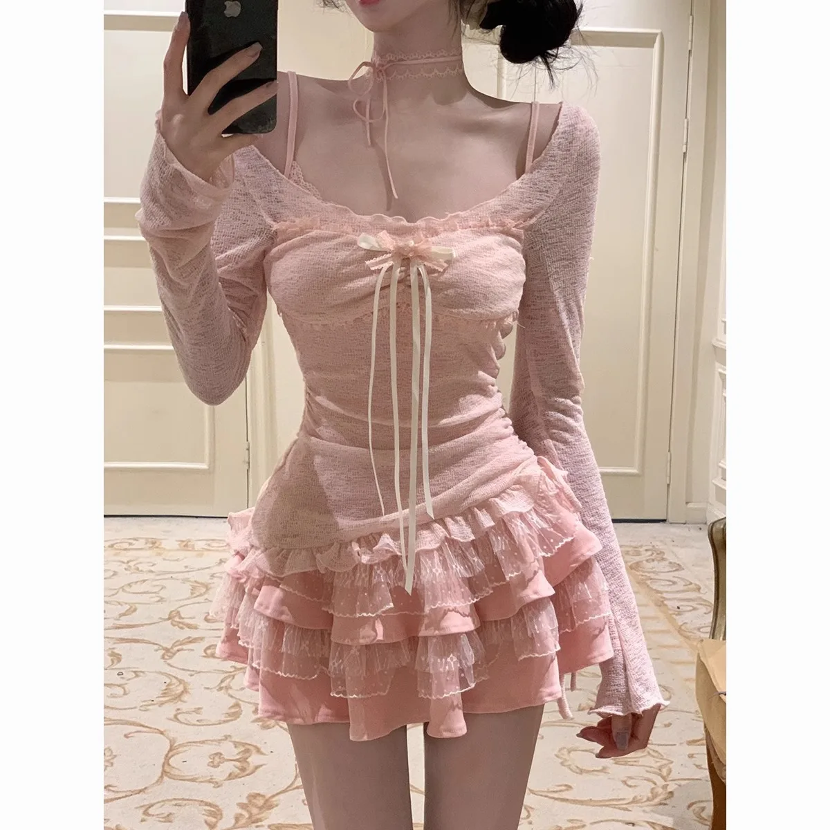 Wear a Complete Set Of Summer Sweet And Spicy Girl Cover Up, Top, Suspender Dress, Two-Piece Set For Women
Wear a Complete Set Of Summer Sweet And Spicy Girl Cover Up, Top, Suspender Dress, Two-Piece Set For Women