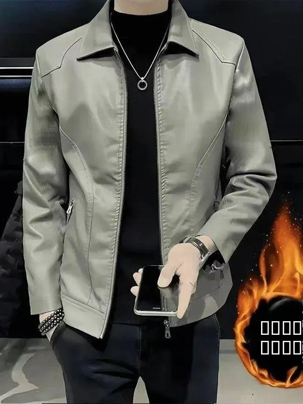 Мужская кожаная куртка Haifeng для осени и зимы, приталенная, в байкерском стиле, модная, с воротником-стойкой, стильная верхняя одежда
Мужская кожаная куртка Haifeng для осени и зимы, приталенная, в байкерском стиле, модная, с воротником-стойкой, стильная верхняя одежда