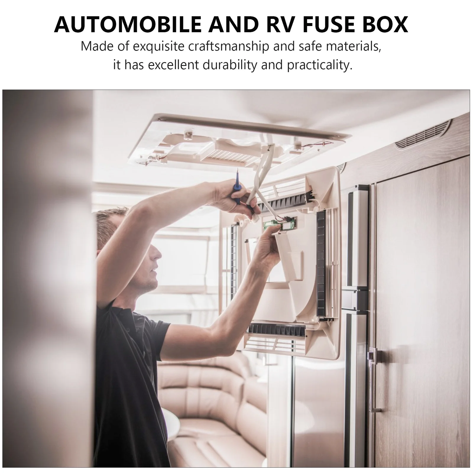 1Set 6 Ways Circuit Fuse Holder Rv Use Durable Materials Safe Convenient for Electrical Appliances 6-Way Fuse Holder
1Set 6 Ways Circuit Fuse Holder Rv Use Durable Materials Safe Convenient for Electrical Appliances 6-Way Fuse Holder