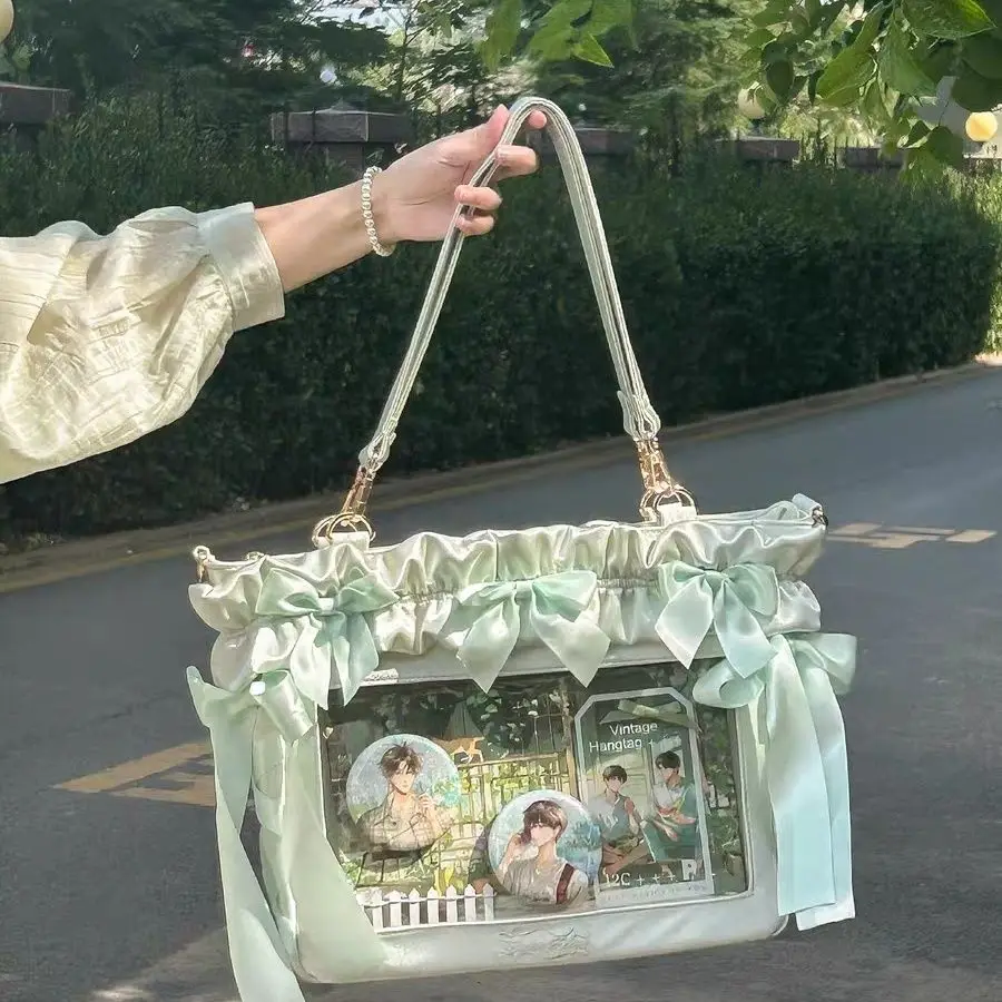 Милая сумка Lolita Ita, женские японские прозрачные сумки, большая вместительная сумка-тоут Y2k, женская сумка Harajuku Kawaii, эстетичная
Милая сумка Lolita Ita, женские японские прозрачные сумки, большая вместительная сумка-тоут Y2k, женская сумка Harajuku Kawaii, эстетичная