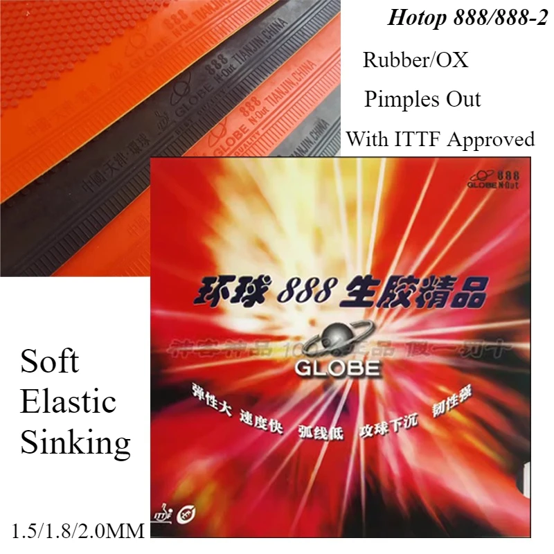 Original Hotop 888/888-2 Table Tennis Rubber/OX Pimples Out 1.5/1.8/2.0MM Red/Black Ping Pong Rubber With ITTF Approved
Original Hotop 888/888-2 Table Tennis Rubber/OX Pimples Out 1.5/1.8/2.0MM Red/Black Ping Pong Rubber With ITTF Approved