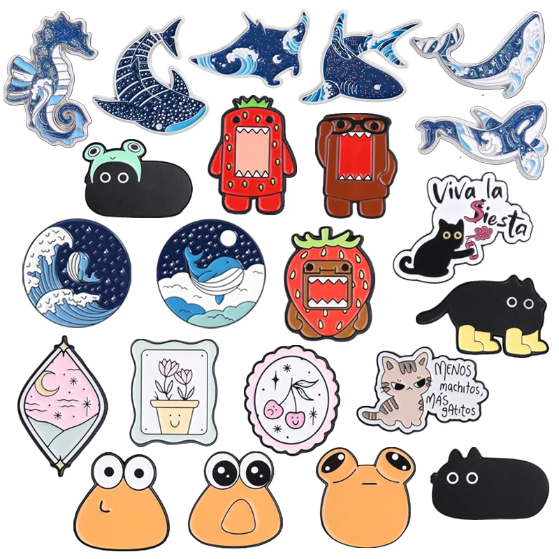 Starry Marine Creatures Enamel Pins Whale Orca Orange Frog Domo Kun Black Cat Animal Brooches Laepl Badge Jewelry Gifts
Starry Marine Creatures Enamel Pins Whale Orca Orange Frog Domo Kun Black Cat Animal Brooches Laepl Badge Jewelry Gifts