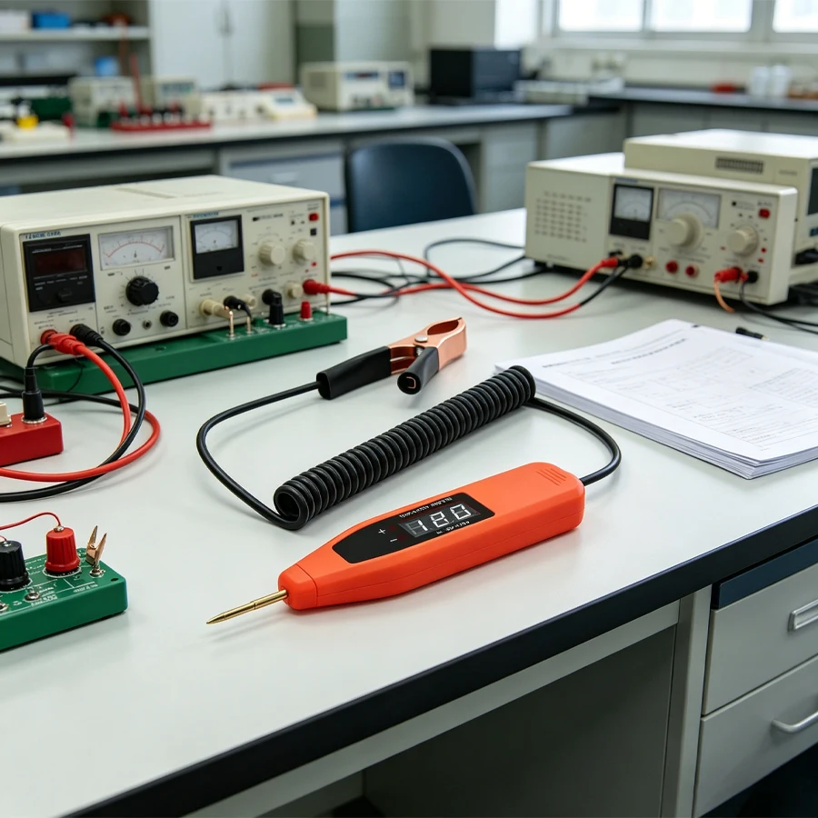 Digital Display Automotive Circuit Voltage Tester 5-120V Pure Copper Probe Tinned Clip Spring Wire Positive/Negative Detection
Digital Display Automotive Circuit Voltage Tester 5-120V Pure Copper Probe Tinned Clip Spring Wire Positive/Negative Detection