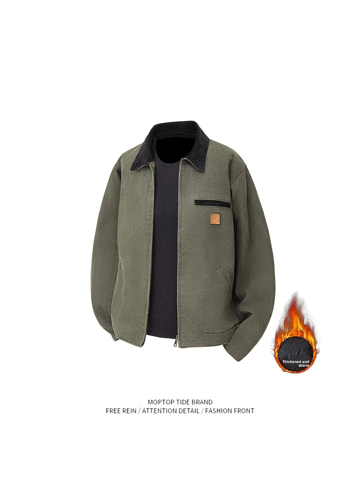 Мужская зимняя хлопковая увеличенная свободная повседневная рабочая одежда в стиле ретро, молодежное пальто из полиэстера, ветрозащитная молния
Мужская зимняя хлопковая увеличенная свободная повседневная рабочая одежда в стиле ретро, молодежное пальто из полиэстера, ветрозащитная молния