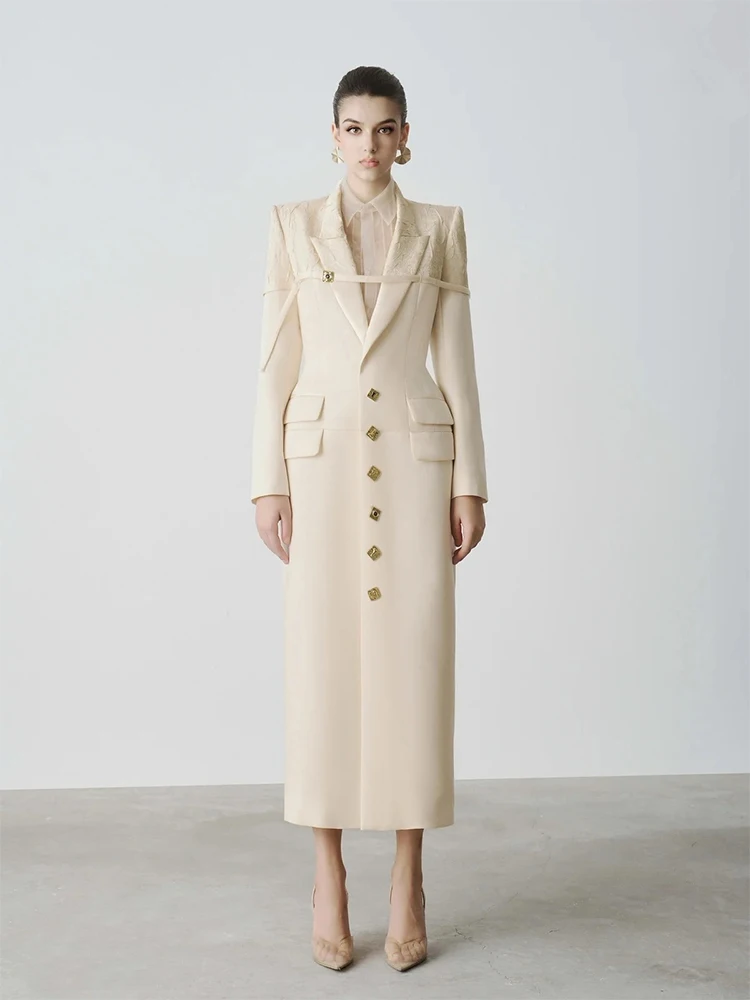 Ele Single-Button Suit Jaet Autumn Winter New Sle Slimming Long Coat French Sle Women's Busin Casual Polyester F...
Ele Single-Button Suit Jaet Autumn Winter New Sle Slimming Long Coat French Sle Women's Busin Casual Polyester F...