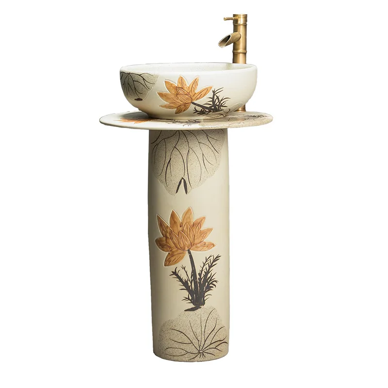 Outdoor column-type wash basin integrated, floor-to-ceiling retro wash basin, balcony pillar basin, art garden
Outdoor column-type wash basin integrated, floor-to-ceiling retro wash basin, balcony pillar basin, art garden