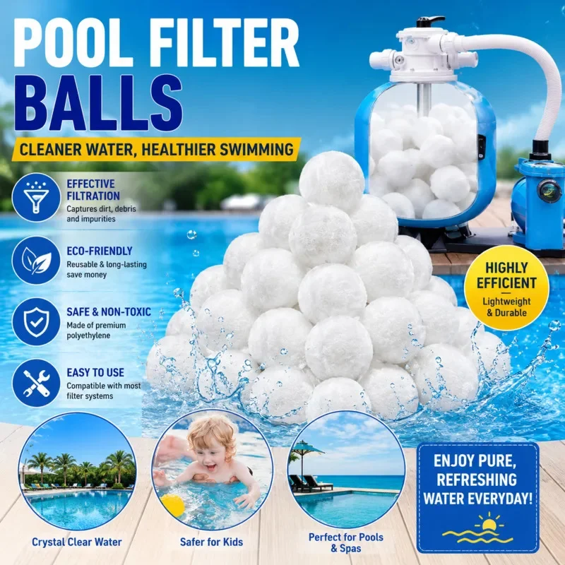 Pool Filter Balls Reusable Fiber Filter Media For Sand Filters Swimming Pool Aquarium Filtration Cleaning Balls Swim Pool New
Pool Filter Balls Reusable Fiber Filter Media For Sand Filters Swimming Pool Aquarium Filtration Cleaning Balls Swim Pool New