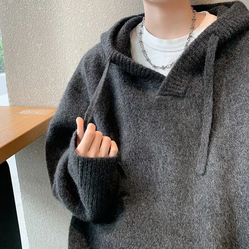 ay Hooded Knitted Sweater Men's Sle Autumn Winter American Retro Lazy Sle Cleanfit Yarn Coat Soft Loose Fit Casual Wear
ay Hooded Knitted Sweater Men's Sle Autumn Winter American Retro Lazy Sle Cleanfit Yarn Coat Soft Loose Fit Casual Wear