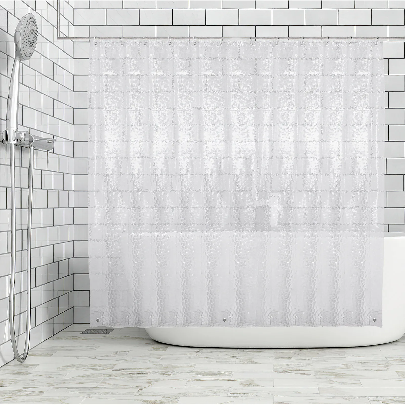 3D Bath Shower Curtain Eva Transparent Shower Curtain Liner Waterproof Damp Resistant Elegant Pattern Quick Dry Easy Clean
3D Bath Shower Curtain Eva Transparent Shower Curtain Liner Waterproof Damp Resistant Elegant Pattern Quick Dry Easy Clean