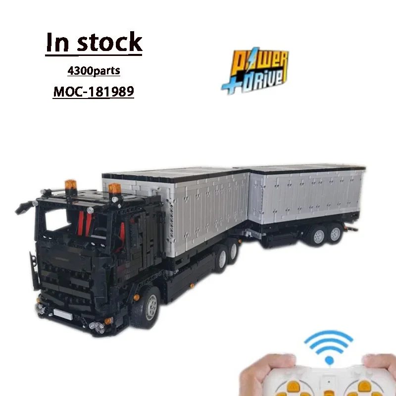 MOC-181989 Container Truck with Container Tandem Trailer Building Block Model4300Parts Boy Kids Birthday Building Block Toy Gift
MOC-181989 Container Truck with Container Tandem Trailer Building Block Model4300Parts Boy Kids Birthday Building Block Toy Gift