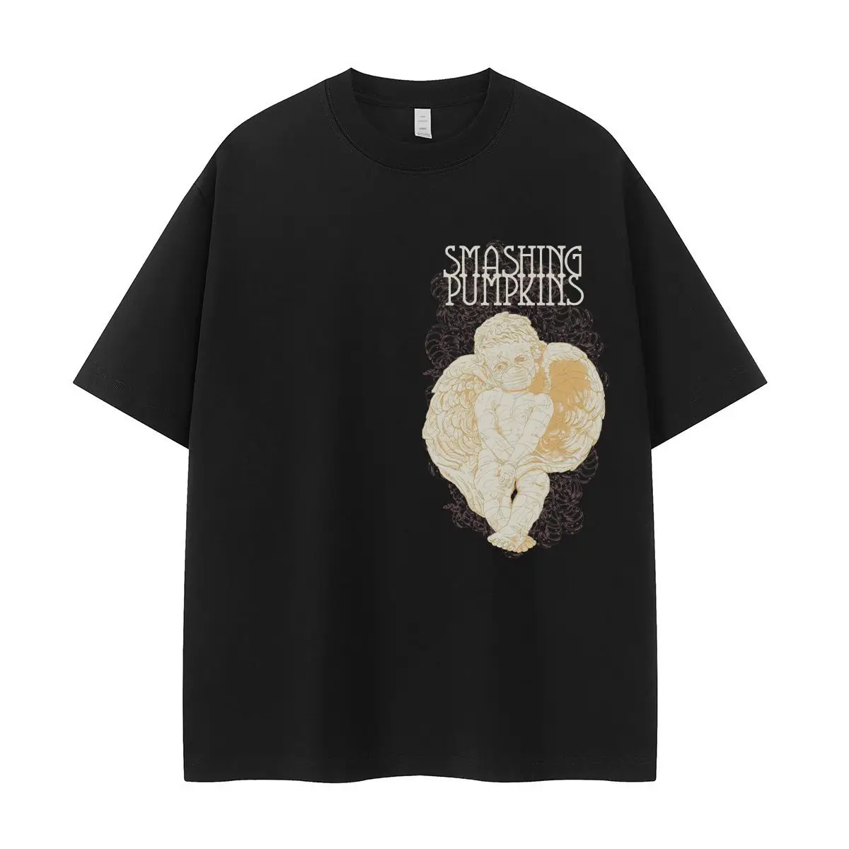 Smashing Pumpkins Pumpkin Band Винтажная американская уличная ниша Ангел Рок Хлопковая футболка с короткими рукавами с принтом Модный бренд
Smashing Pumpkins Pumpkin Band Винтажная американская уличная ниша Ангел Рок Хлопковая футболка с короткими рукавами с принтом Модный бренд