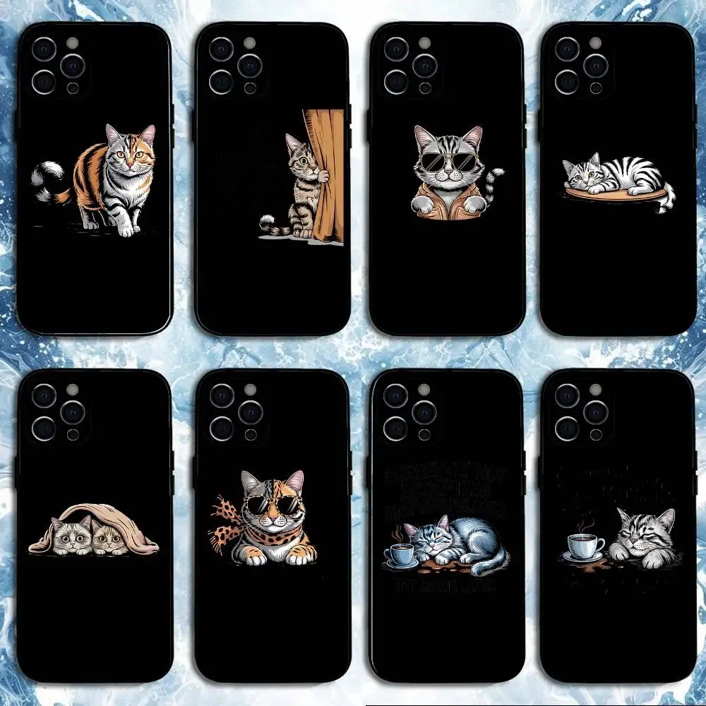 Funny Sarcastic Cat Phone Case For iPhone 16,15,14,13,12,11 Plus,Pro Max, Soft Silicone Black Cover
Funny Sarcastic Cat Phone Case For iPhone 16,15,14,13,12,11 Plus,Pro Max, Soft Silicone Black Cover