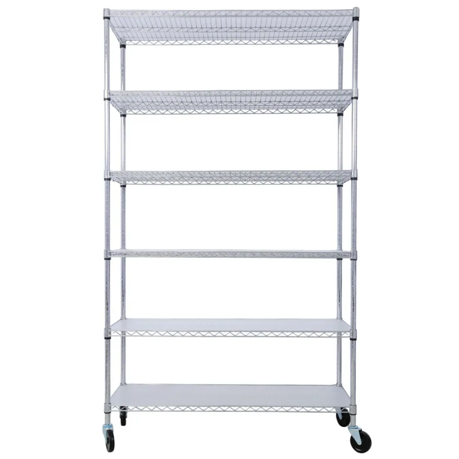6 Tier 6000lbs Capacity NSF Metal Shelf Wire Shelving Unit Heavy Duty Adjustable Storage Rack with Wheels Shelf Liners for Comm
6 Tier 6000lbs Capacity NSF Metal Shelf Wire Shelving Unit Heavy Duty Adjustable Storage Rack with Wheels Shelf Liners for Comm