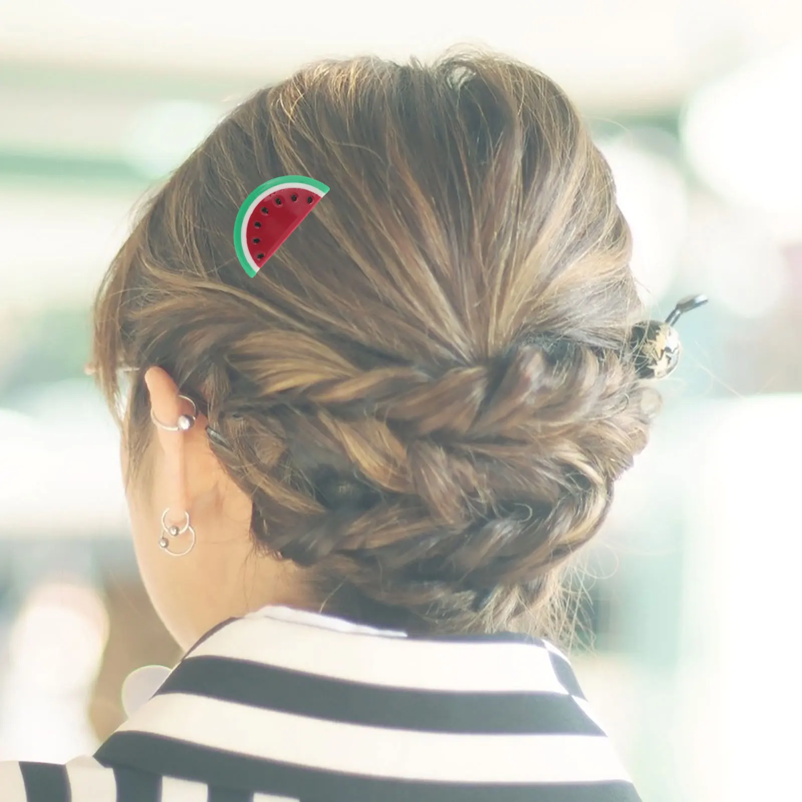 4Pcs Watermelon Hair Clips Cute Cartoon Acetate Fruit Spring Hairpins Bang Side Clips Stylish Hair Accessories Girls Women
4Pcs Watermelon Hair Clips Cute Cartoon Acetate Fruit Spring Hairpins Bang Side Clips Stylish Hair Accessories Girls Women