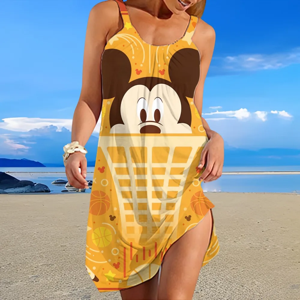 Disney Summer Lightweight Loose women's Suspender Dress Low Round Collar off-shoulder Design Beach Style knee-length Straight
Disney Summer Lightweight Loose women's Suspender Dress Low Round Collar off-shoulder Design Beach Style knee-length Straight
