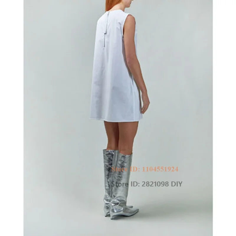 Knee High Boots Women Silver Leather Pointed Toe Kitten Heel Long Boots 5Cm Low Heeled Wide Tube Bottes Women Long Boot
Knee High Boots Women Silver Leather Pointed Toe Kitten Heel Long Boots 5Cm Low Heeled Wide Tube Bottes Women Long Boot
