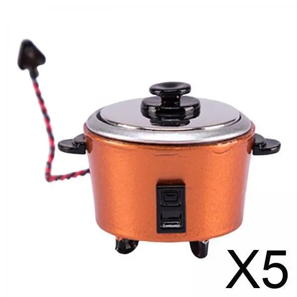 Dollhouse Miniature Kitchen Rice Cooker Stock Pot Alloy Cooking Accessory for Dolls House Furnishings 1 12
Dollhouse Miniature Kitchen Rice Cooker Stock Pot Alloy Cooking Accessory for Dolls House Furnishings 1 12