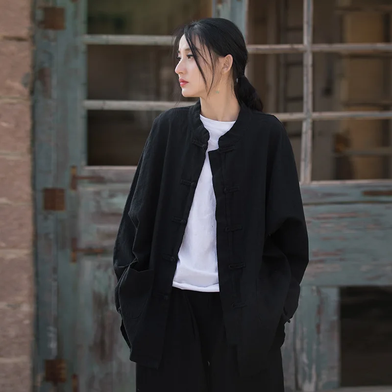 Improve Suit Long-Sleeved Shirt New Chinese Style Chinese-Style Clothing Personalized High Cold Dark Women's Coat Cardigan
Improve Suit Long-Sleeved Shirt New Chinese Style Chinese-Style Clothing Personalized High Cold Dark Women's Coat Cardigan