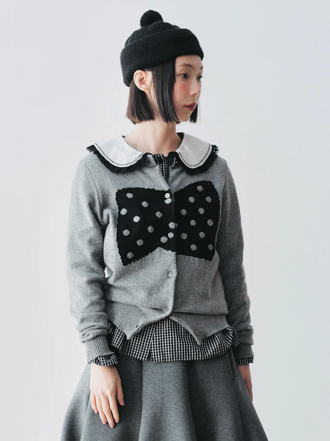 IMAKOKONI original design cardigan long sleeved round neck bow casual jacket autumn 244854
IMAKOKONI original design cardigan long sleeved round neck bow casual jacket autumn 244854