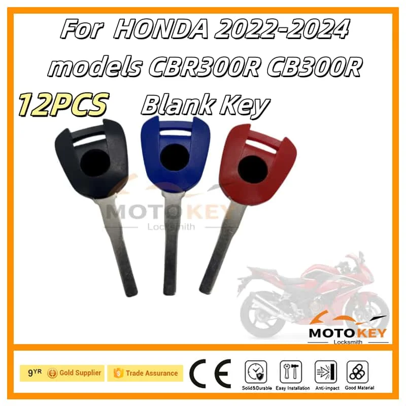 12pcs For HONDA 2022-2024 models CBR300R CB300R Blank Key Motorcycle Replace Uncut Keys can be placed anti-theft chip
12pcs For HONDA 2022-2024 models CBR300R CB300R Blank Key Motorcycle Replace Uncut Keys can be placed anti-theft chip
