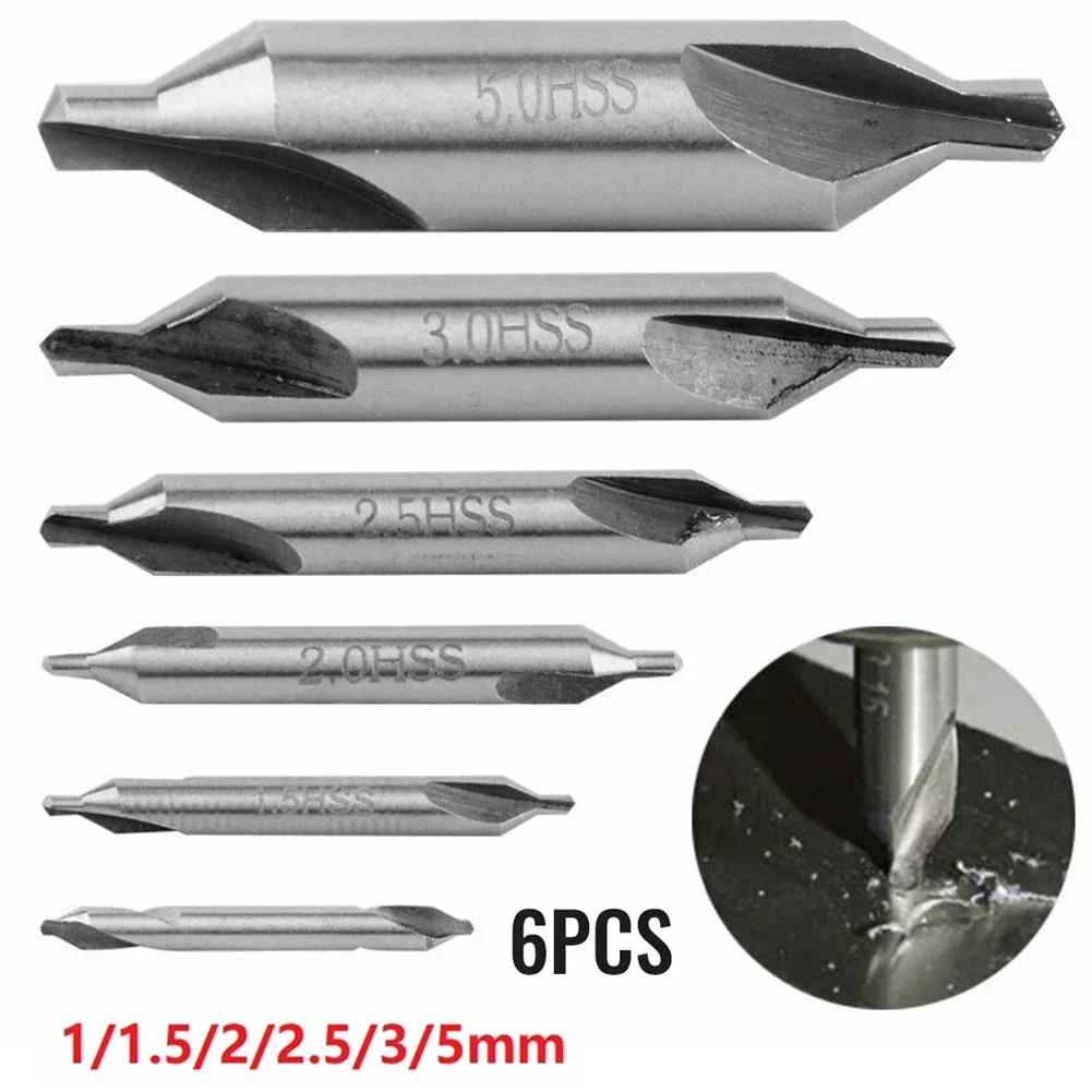 6pcs HSS Combined Center Drill Countersink Angle Bit Mill Tackle Tool Double 1-5mm Metal Drill Bit Power Tools Wholesale 
6pcs HSS Combined Center Drill Countersink Angle Bit Mill Tackle Tool Double 1-5mm Metal Drill Bit Power Tools Wholesale