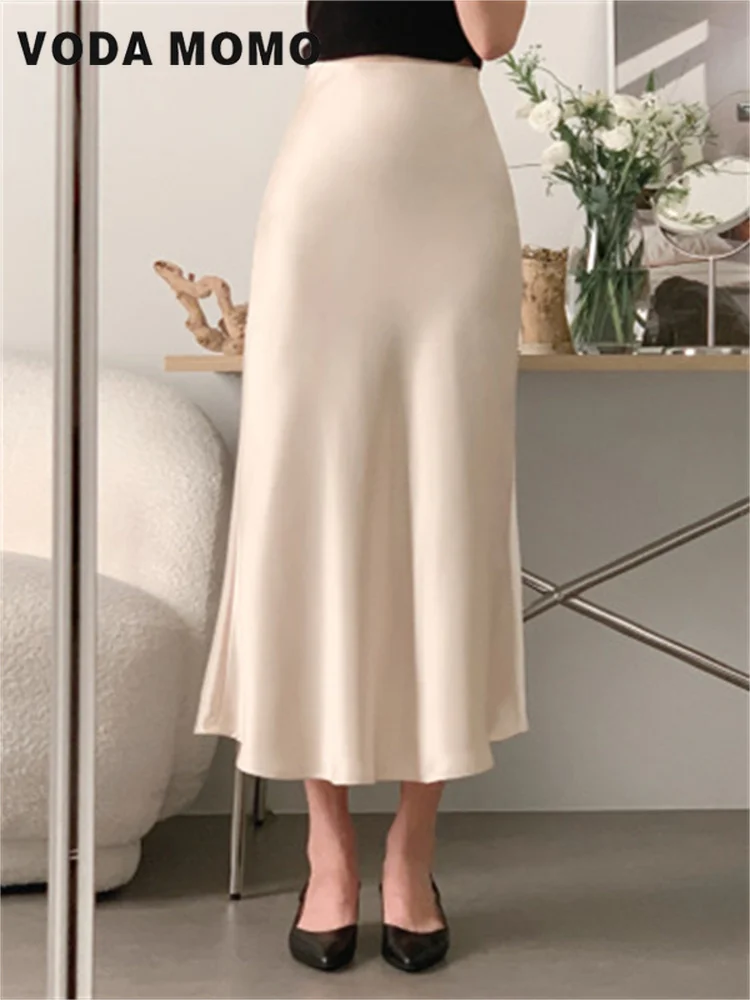 Ladies Office A-Line Pleated Long Skirts Summer Women 2024 Korean Skirt Streetwear Elastic Waist Solid Elegant Satin Dress
Ladies Office A-Line Pleated Long Skirts Summer Women 2024 Korean Skirt Streetwear Elastic Waist Solid Elegant Satin Dress