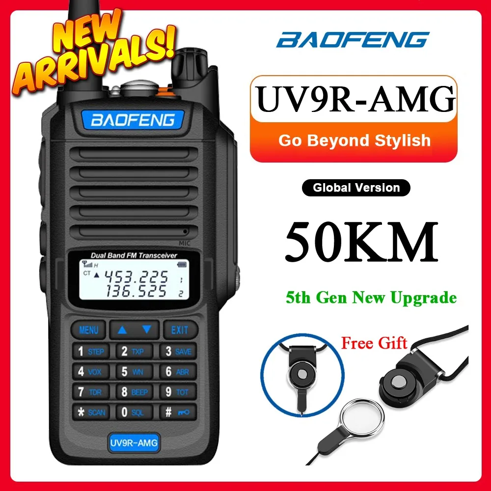 Радиостанция Baofeng UV9R AMG IP68, рация большого радиуса действия 50 км, двухсторонняя, ручной радиопереключатель, беспроводной комплект
Радиостанция Baofeng UV9R AMG IP68, рация большого радиуса действия 50 км, двухсторонняя, ручной радиопереключатель, беспроводной комплект