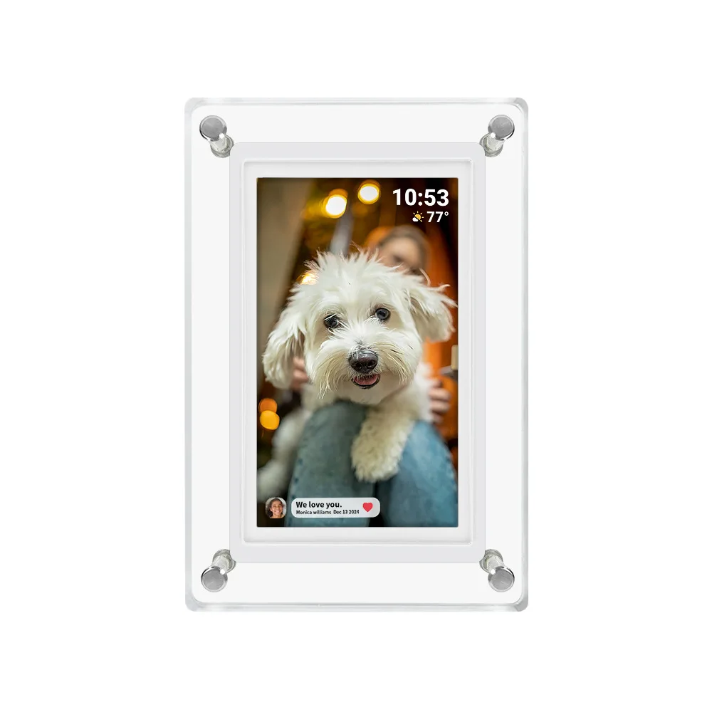 1 5inch Acrylic Digital Photo Frame with WiFi 32GB Memory Supports Music & MP4 Videos
1 5inch Acrylic Digital Photo Frame with WiFi 32GB Memory Supports Music & MP4 Videos