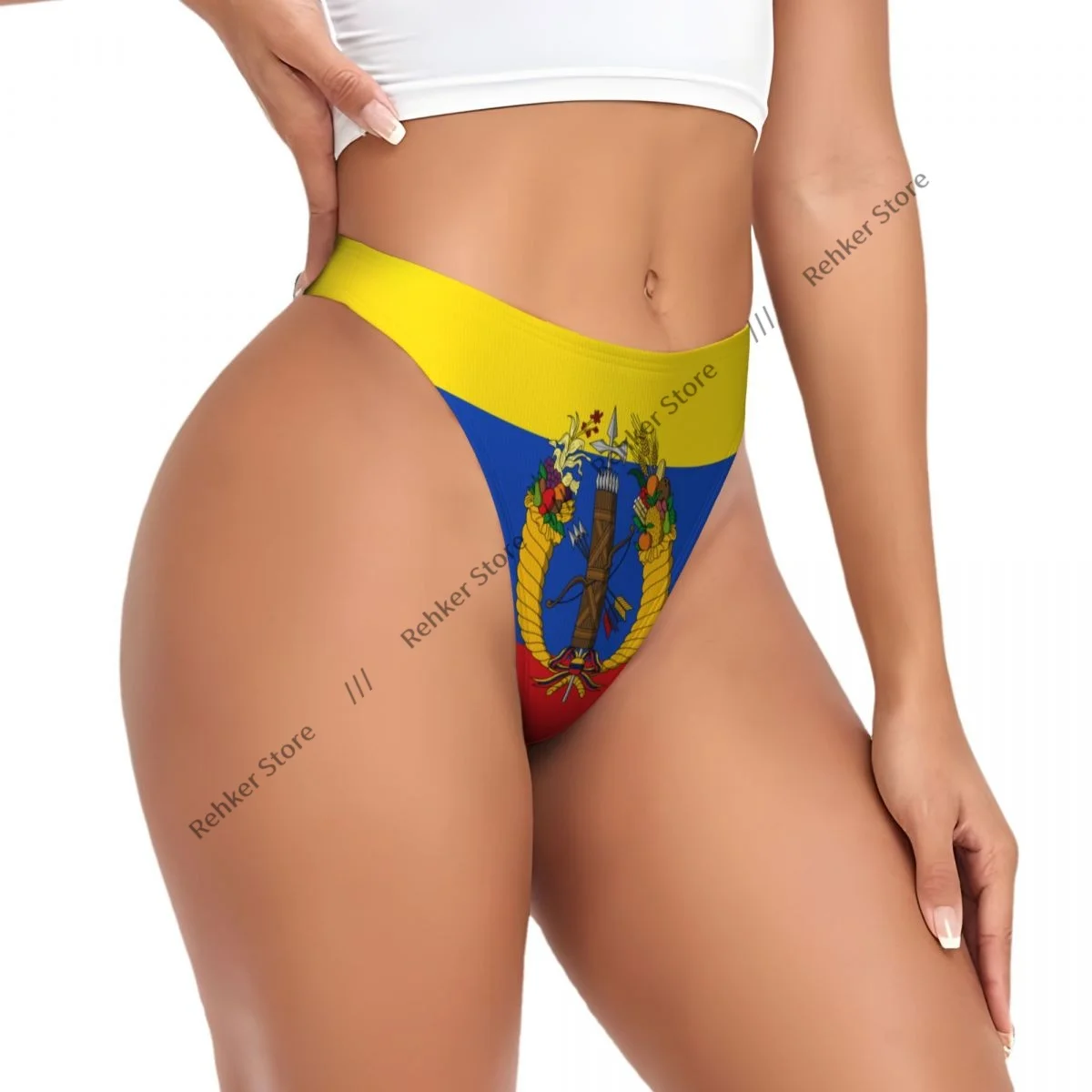 Thongs For Women V Waist G-String Panties Flag Of The Gran Colombia Underwear Breathable Underpants
Thongs For Women V Waist G-String Panties Flag Of The Gran Colombia Underwear Breathable Underpants