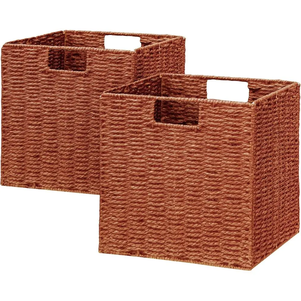 Hand-Woven Paper Rope Basket Set, 2 Cube Storage Bins, 11 Square Organizers & Decor, Orange
Hand-Woven Paper Rope Basket Set, 2 Cube Storage Bins, 11 Square Organizers & Decor, Orange