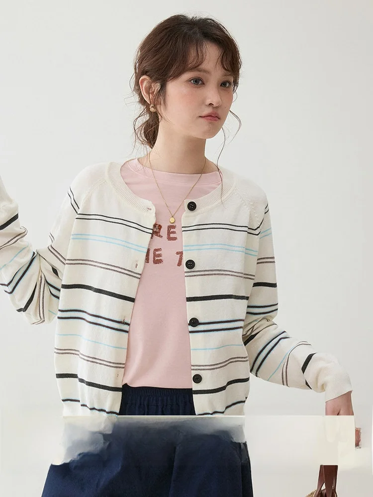 AMUU Original Color Block Striped Long Sleeve Knitted Open Cardigan Women's Spring New Gentle Match Button Top Korean Style L...
AMUU Original Color Block Striped Long Sleeve Knitted Open Cardigan Women's Spring New Gentle Match Button Top Korean Style L...