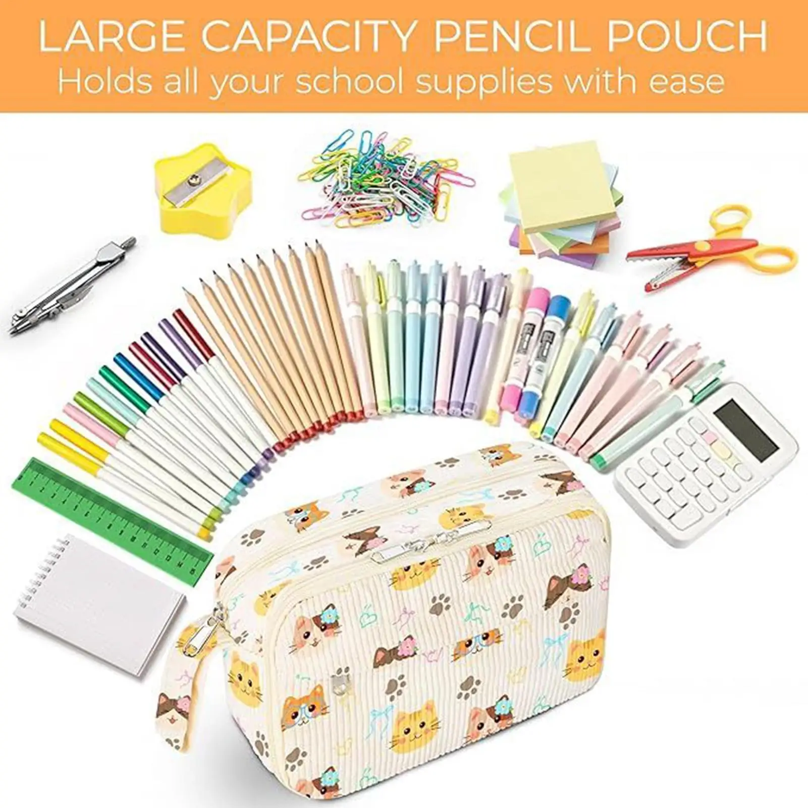 Милая портативная сумка для канцелярских принадлежностей, большая вместительная органайзер для макияжа для ручки, линейки, ножниц, резиновая художественная сумка для путешествий, школы
Милая портативная сумка для канцелярских принадлежностей, большая вместительная органайзер для макияжа для ручки, линейки, ножниц, резиновая художественная сумка для путешествий, школы