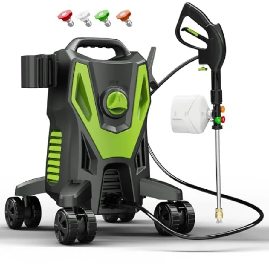 4800PSI PowerWasher with 4 Quick Connect Nozzles, Foam Cannon for Car, Lane, Patio Cleaning
4800PSI PowerWasher with 4 Quick Connect Nozzles, Foam Cannon for Car, Lane, Patio Cleaning