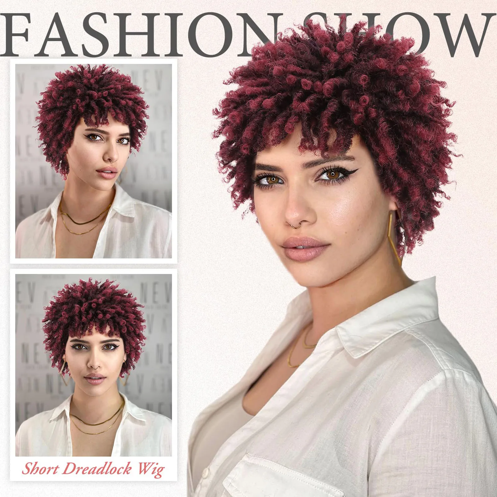Zolin Wigs Short Afro Locs Curly Wig Faux Locs Twist Braided Dreads Unisex Synthetic Heat Resistant Realistic Natural Style
Zolin Wigs Short Afro Locs Curly Wig Faux Locs Twist Braided Dreads Unisex Synthetic Heat Resistant Realistic Natural Style