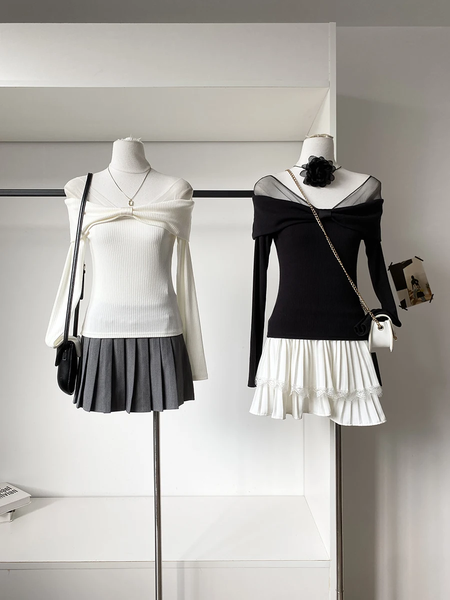 Elegant Sweet Style Knot One Shoulder Knitted Sweater Chic Top for Women Spring 2026 Polyester Fiber Long Sleeve
Elegant Sweet Style Knot One Shoulder Knitted Sweater Chic Top for Women Spring 2026 Polyester Fiber Long Sleeve