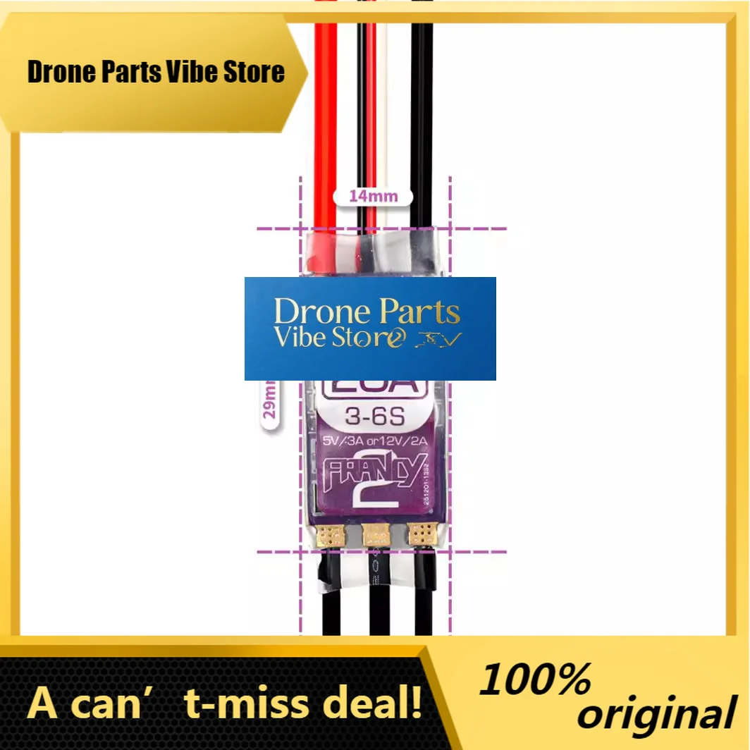 DronePFlycolor Franky 2 ESC 20A 30A 40A 50A With BEC For Fixed Wing Delta RC Airplane
DronePFlycolor Franky 2 ESC 20A 30A 40A 50A With BEC For Fixed Wing Delta RC Airplane