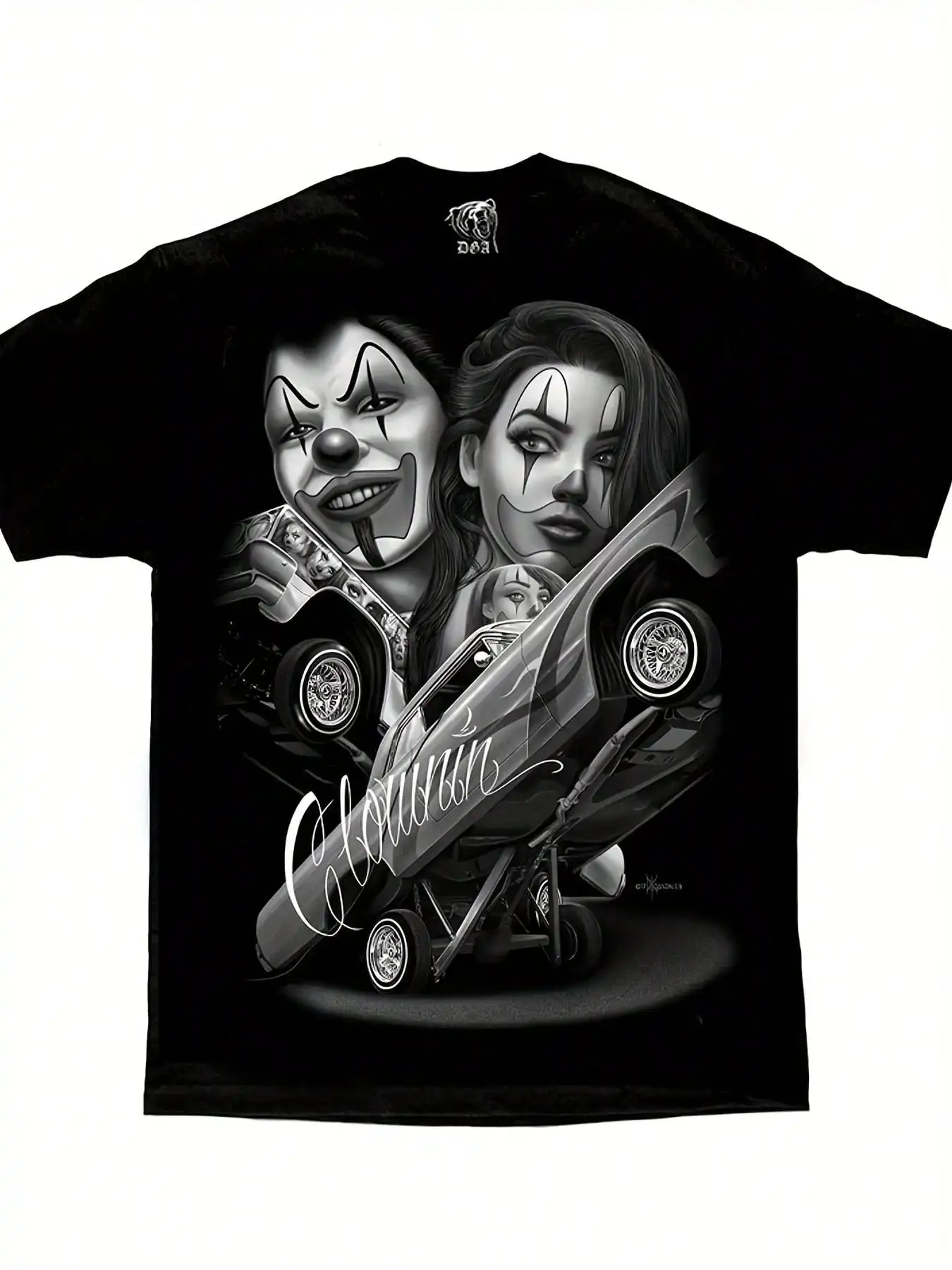 Прямая футболка Clowning Payasa Lowrider Chola D Gonzales DGA Homies Art, удобная хлопковая мужская футболка с круглым вырезом и короткими рукавами
Прямая футболка Clowning Payasa Lowrider Chola D Gonzales DGA Homies Art, удобная хлопковая мужская футболка с круглым вырезом и короткими рукавами