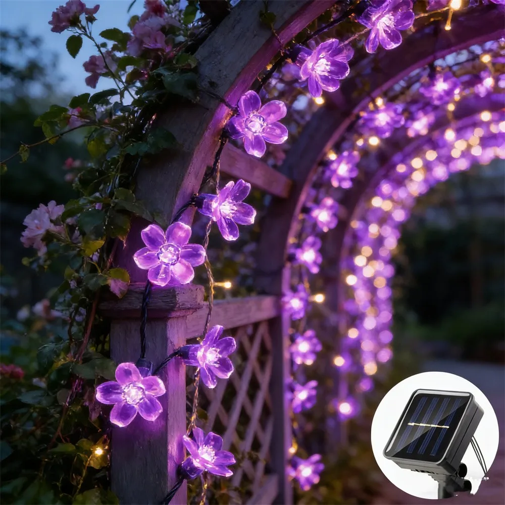 LED Solar String Lights Cherry Blossom Garland Lights Outdoor Solar Garden Patio Decor Lights Christmas Wedding Party Decoration
LED Solar String Lights Cherry Blossom Garland Lights Outdoor Solar Garden Patio Decor Lights Christmas Wedding Party Decoration