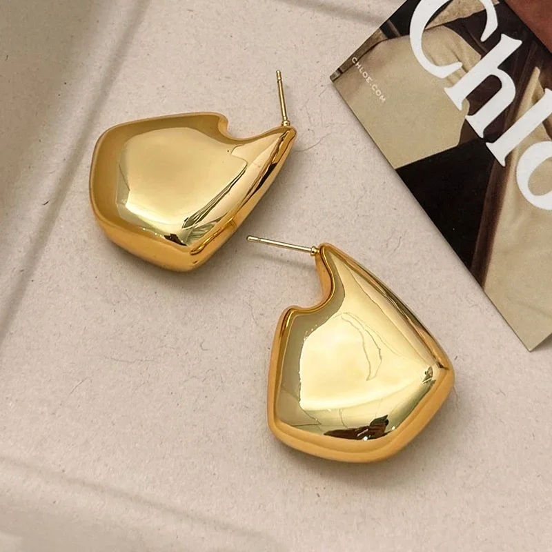 Real 925 Sterling Silver 18K Gold Irregular Geometric Stud Earrings for Women Trendy Fine Jewelry Exaggerated Accessories
Real 925 Sterling Silver 18K Gold Irregular Geometric Stud Earrings for Women Trendy Fine Jewelry Exaggerated Accessories
