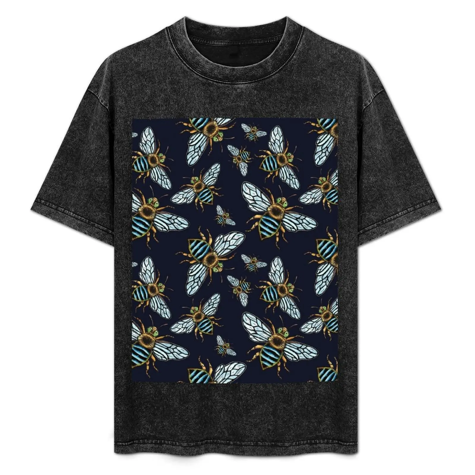Lino Print Blue Banded Bee T-Shirt Trend Art Print T-Shirt
Lino Print Blue Banded Bee T-Shirt Trend Art Print T-Shirt