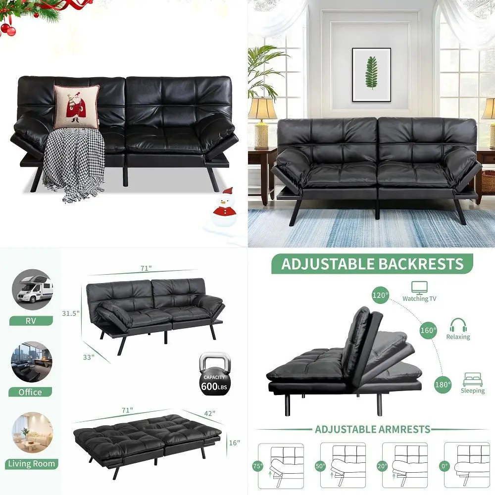 Futon Couch with 71 Adjustable, High Density Memory Foam Futon Sofa Bed, Modern Design Sofa Bed for Living Room Sleeping and Re
Futon Couch with 71 Adjustable, High Density Memory Foam Futon Sofa Bed, Modern Design Sofa Bed for Living Room Sleeping and Re