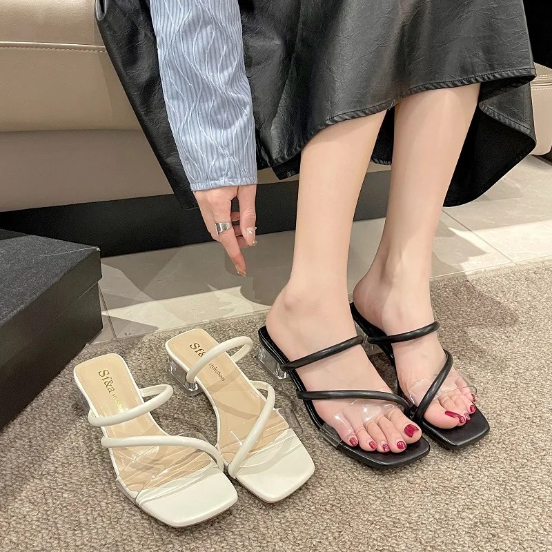 New Summer Fashion Square Toe Square Heel Comfortable Open Toe Sandals Mid Heel Sexy Elegant Women's Slippers Woman Shoes
New Summer Fashion Square Toe Square Heel Comfortable Open Toe Sandals Mid Heel Sexy Elegant Women's Slippers Woman Shoes
