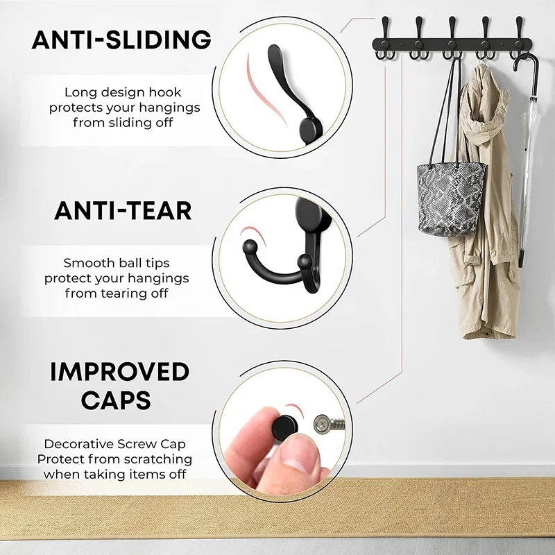 Metal Wall Mounted Coat Rack Entrance Hall Clothes Storage Hanging Hook Dressing Room Clothing Cap Bag Organizer Hanger
Metal Wall Mounted Coat Rack Entrance Hall Clothes Storage Hanging Hook Dressing Room Clothing Cap Bag Organizer Hanger
