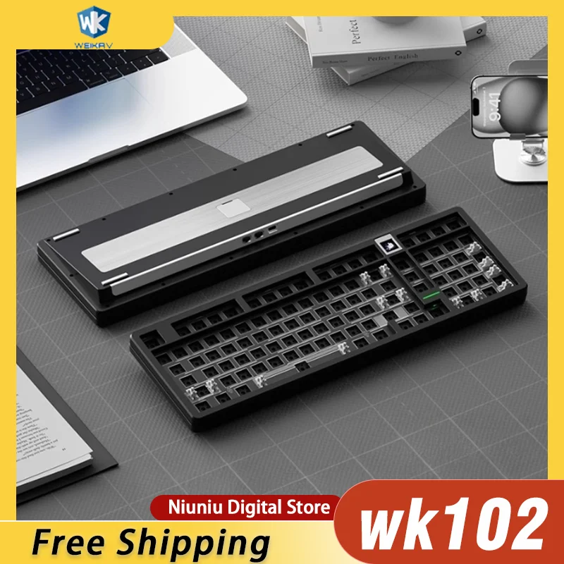 Weikav WK102 Keyboard Kit Custom Hot-Swap RGB 65% Layout Aluminum Alloy Esports Gaming Keyboard PC Accessory Gift
Weikav WK102 Keyboard Kit Custom Hot-Swap RGB 65% Layout Aluminum Alloy Esports Gaming Keyboard PC Accessory Gift