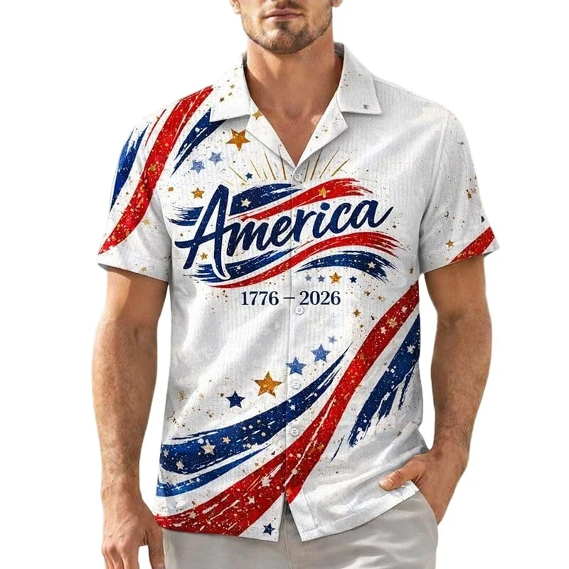USA 250th Anniversary Floral Hawaiian Shirt For Men 3D Printed Eagle Flag Short Sleeves Summer Button Blouses Lapel Aloha Shirts
USA 250th Anniversary Floral Hawaiian Shirt For Men 3D Printed Eagle Flag Short Sleeves Summer Button Blouses Lapel Aloha Shirts