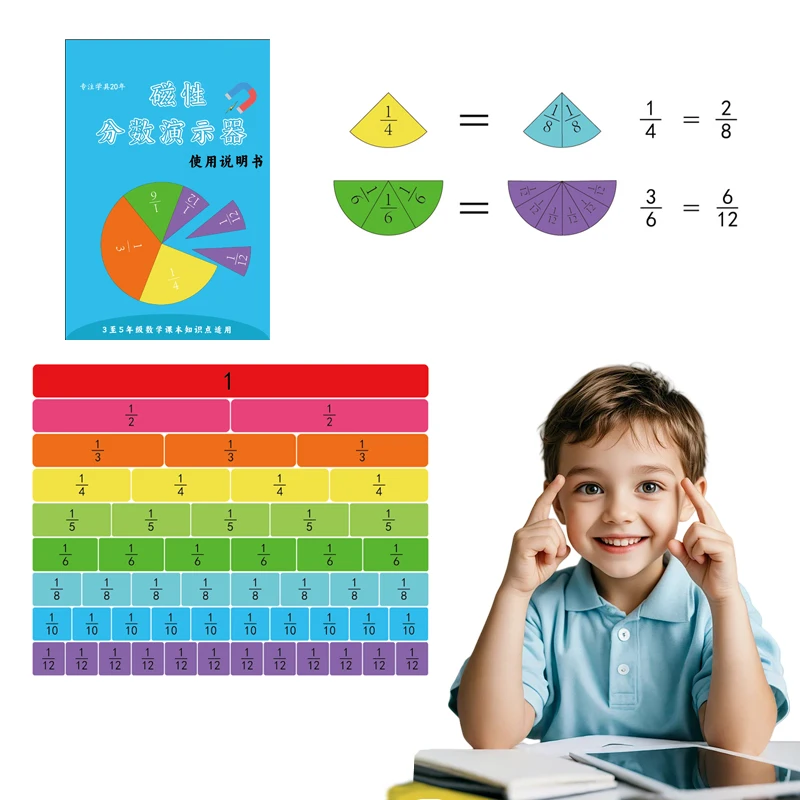 DIY Magnetic Fraction Learning Strip Montessori Toys Fractions Math Toys Arithmetic Educational Teaching Aids Assembling Puzzle
DIY Magnetic Fraction Learning Strip Montessori Toys Fractions Math Toys Arithmetic Educational Teaching Aids Assembling Puzzle