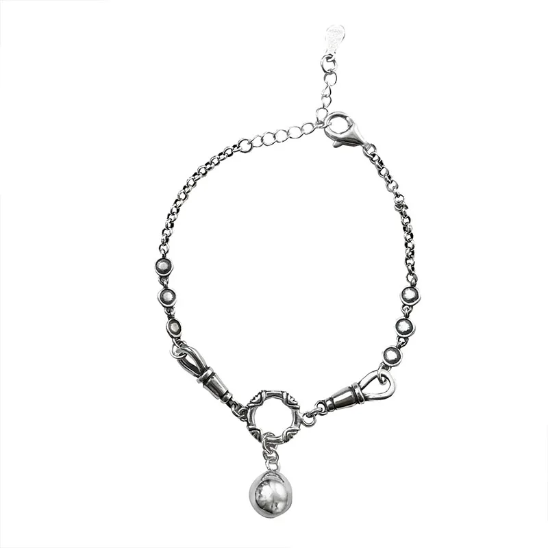 S925 Sterling Silver Original Design Round Bead Women's Bracelet Double Button Fashion Advanced Versatile Handpiece
S925 Sterling Silver Original Design Round Bead Women's Bracelet Double Button Fashion Advanced Versatile Handpiece