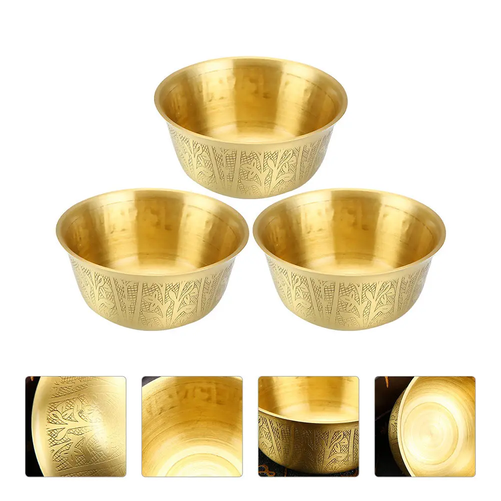 3Pcs Brass Bowls Copper Water Offering Bowls for Temple Buddhist Home Use Decoration Storage Bowl Floating Tea Light Compatible
3Pcs Brass Bowls Copper Water Offering Bowls for Temple Buddhist Home Use Decoration Storage Bowl Floating Tea Light Compatible